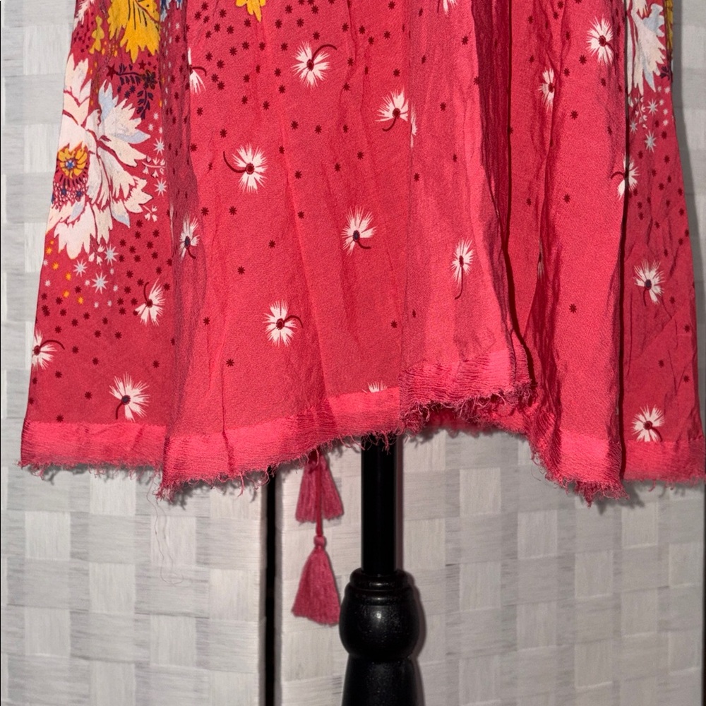 Like New- Free People Floral Sheer Mini Dress, size medium- final sale price - Picture 10 of 15